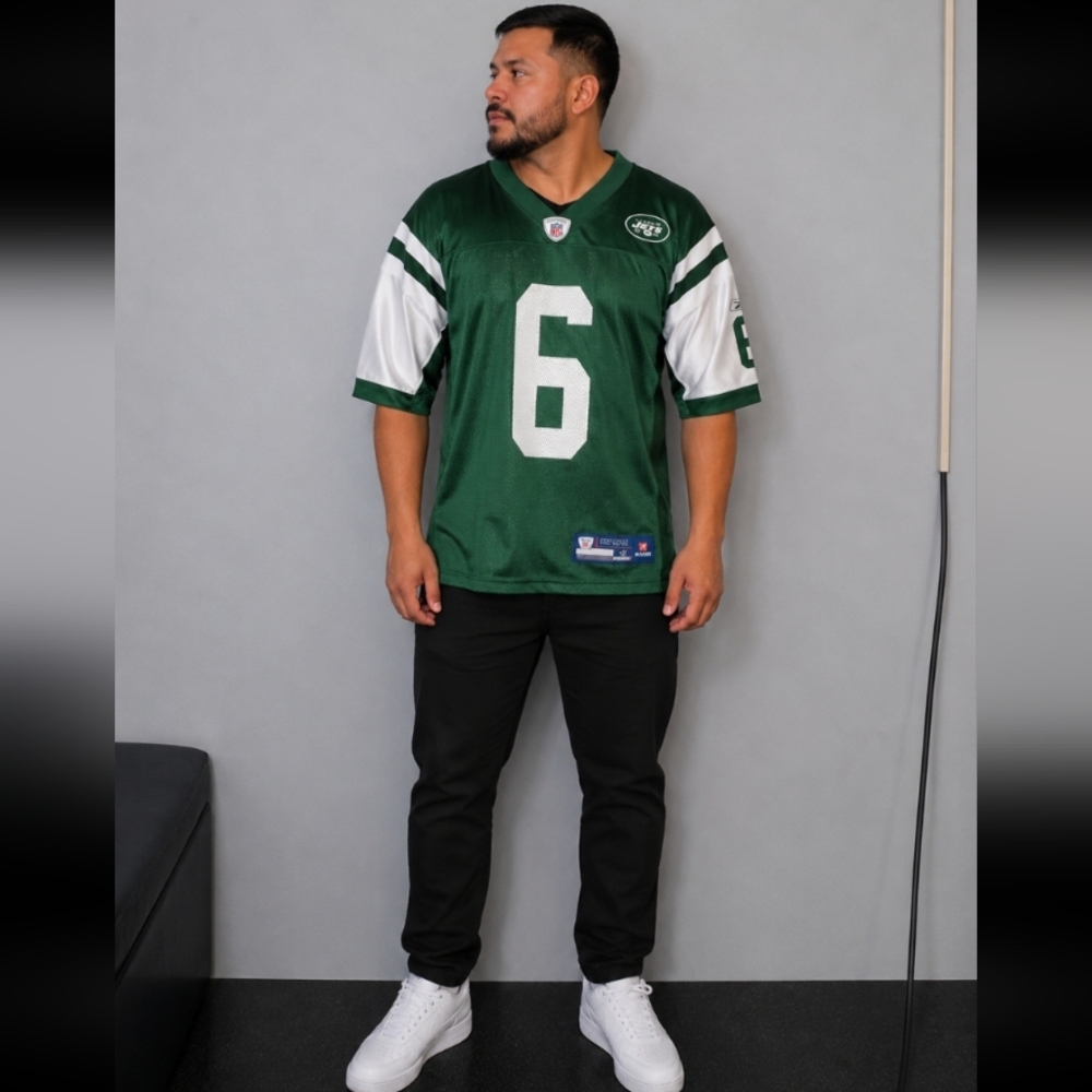 REEBOK Small Sanchez 6 Green Jets Jersey - Picture 1 of 14